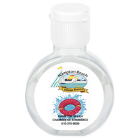1 oz Compact Hand Sanitizer Antibacterial Gel in Round Flip-Top Squeeze Bottle